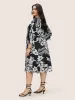 Floral Print Tie Neck Scalloped Trim Dress sold by Bloomchic