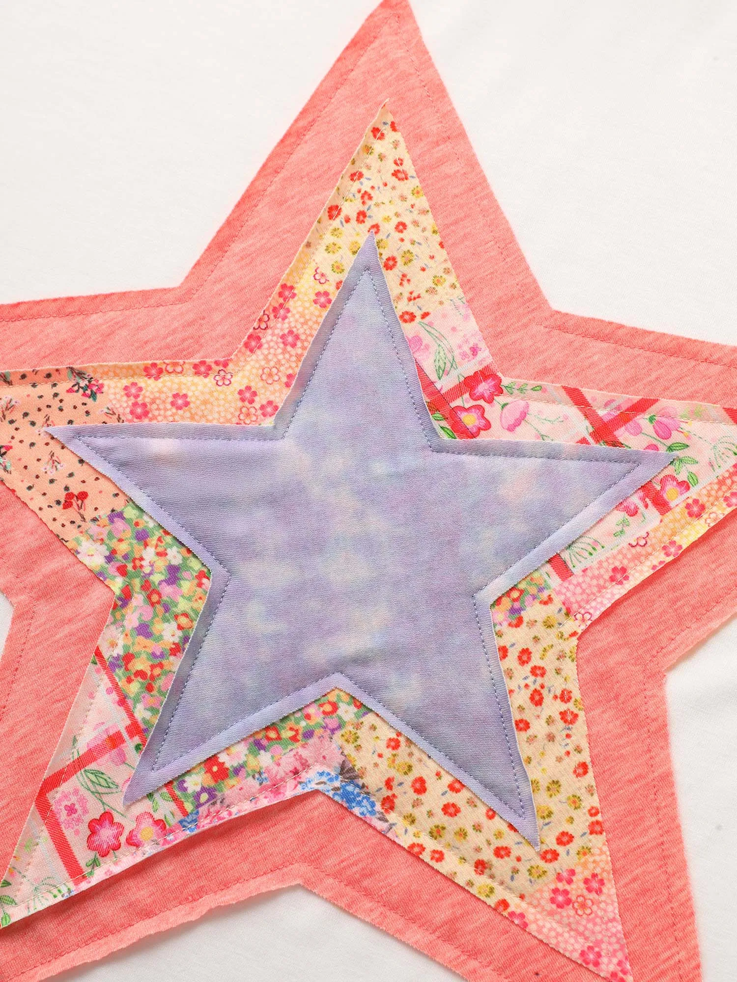 Star Embroidered Patch Crew Neck T-shirt sold by Bloomchic product image thumbnail 5