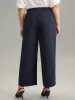 Solid Wide Leg Elastic Waist Split Hem Pants sold by Bloomchic