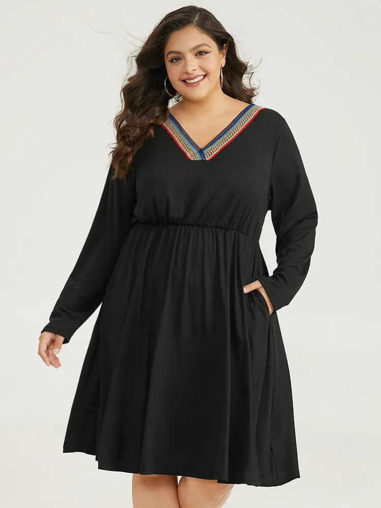 Supersoft Essentials Contrast Webbing Pocket Dress sold by Bloomchic