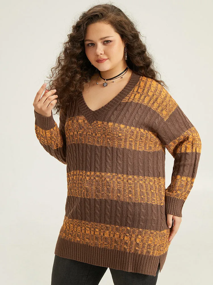 Halloween Colorblock Plisse Split Side Pullover sold by Bloomchic product image thumbnail 4