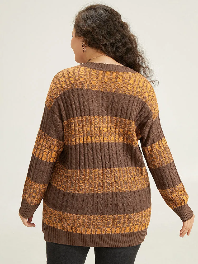 Halloween Colorblock Plisse Split Side Pullover sold by Bloomchic product image thumbnail 2