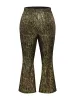 Velvet Striped Elastic Waist Flare Leg Pants sold by Bloomchic