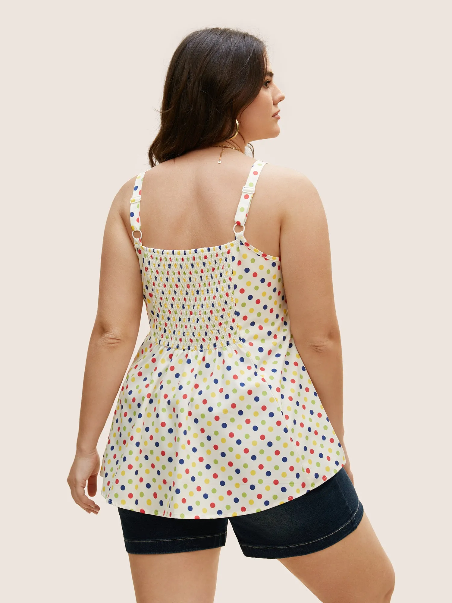 Colored Polka Dot Button Detail Cami Top sold by Bloomchic product image thumbnail 2