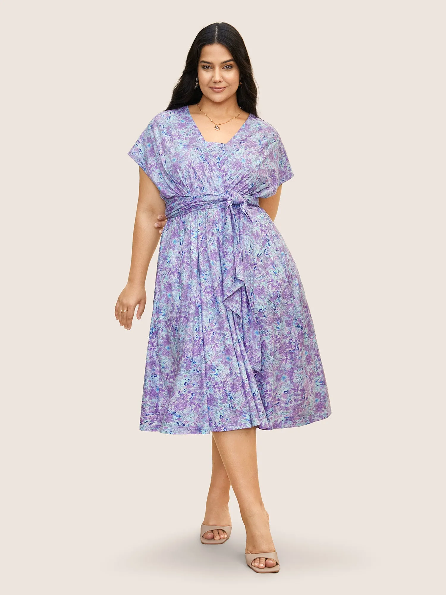Everywhere Dress - Floral Halter Neck Midi Dress sold by Bloomchic product image thumbnail 2
