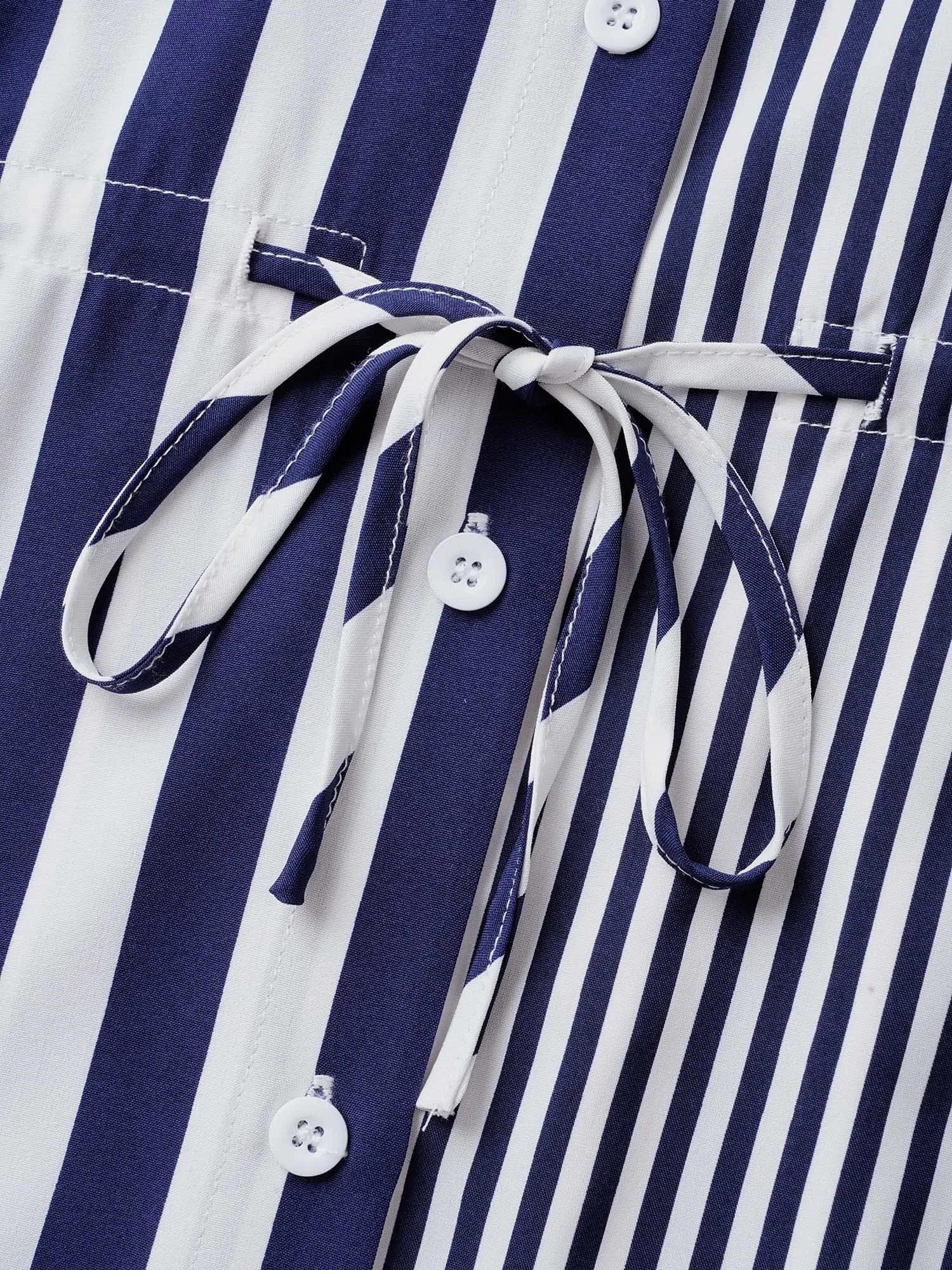 Striped Patchwork Drawstring Dolman Sleeve Dress sold by Bloomchic product image thumbnail 5