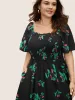 Square Neck Tomato Print Split Hem Dress sold by Bloomchic