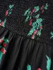 Square Neck Tomato Print Split Hem Dress sold by Bloomchic