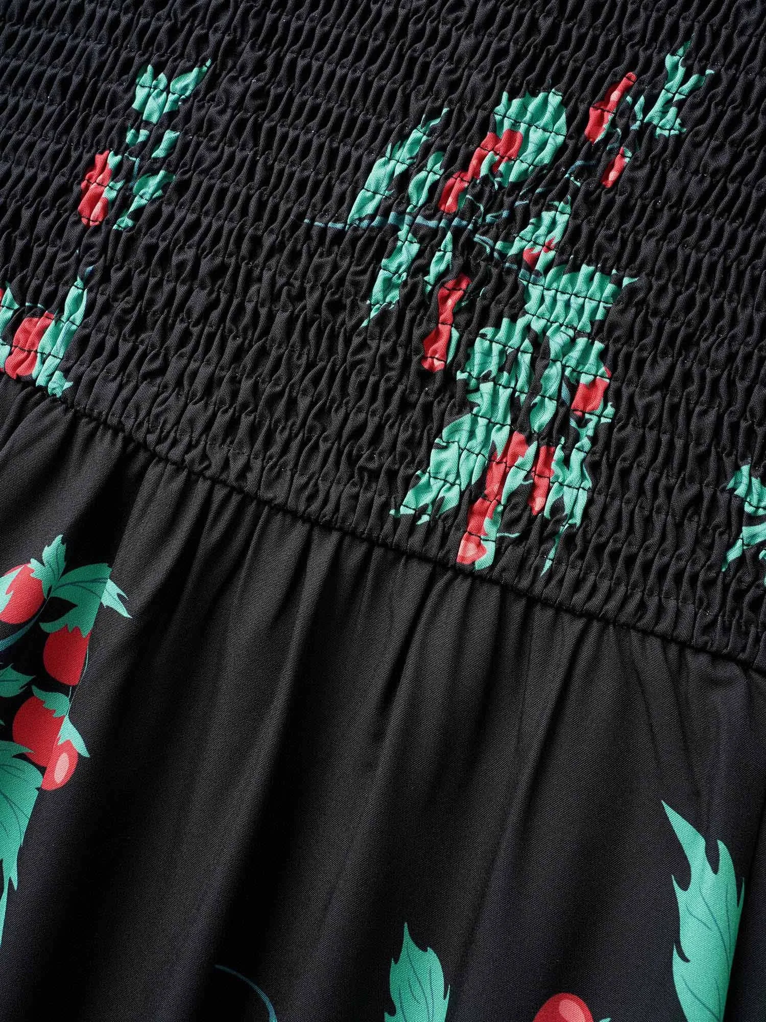 Square Neck Tomato Print Split Hem Dress sold by Bloomchic product image thumbnail 5