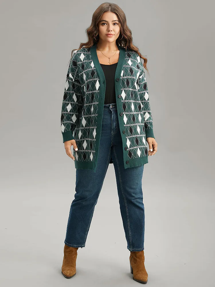 Supersoft Essentials Christmas Contrast Geometric Cardigan sold by Bloomchic product image thumbnail 3