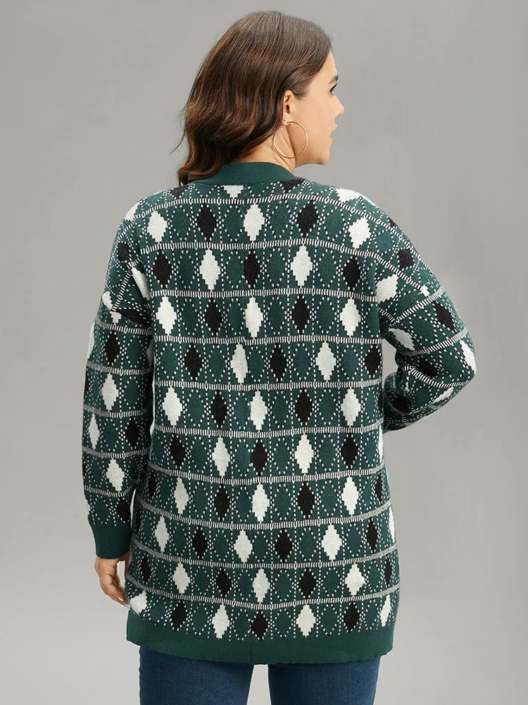 Supersoft Essentials Christmas Contrast Geometric Cardigan sold by Bloomchic product image thumbnail 2