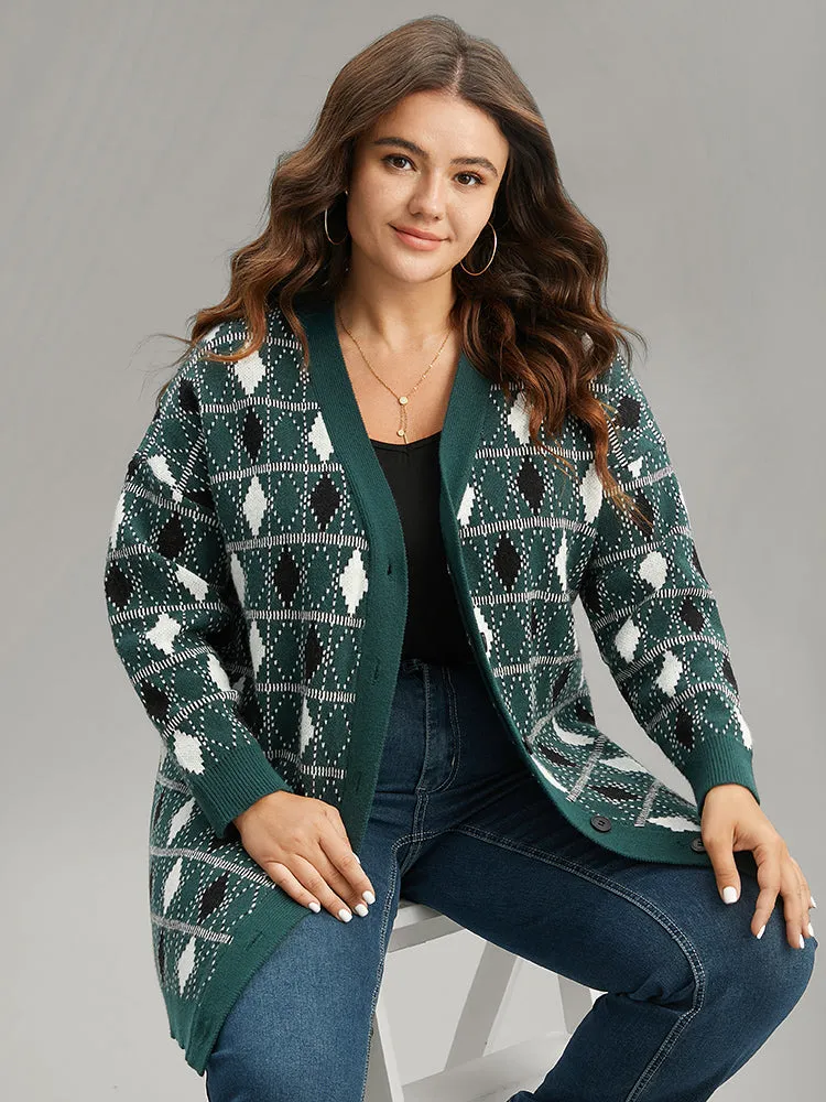 Supersoft Essentials Christmas Contrast Geometric Cardigan sold by Bloomchic product image thumbnail 4