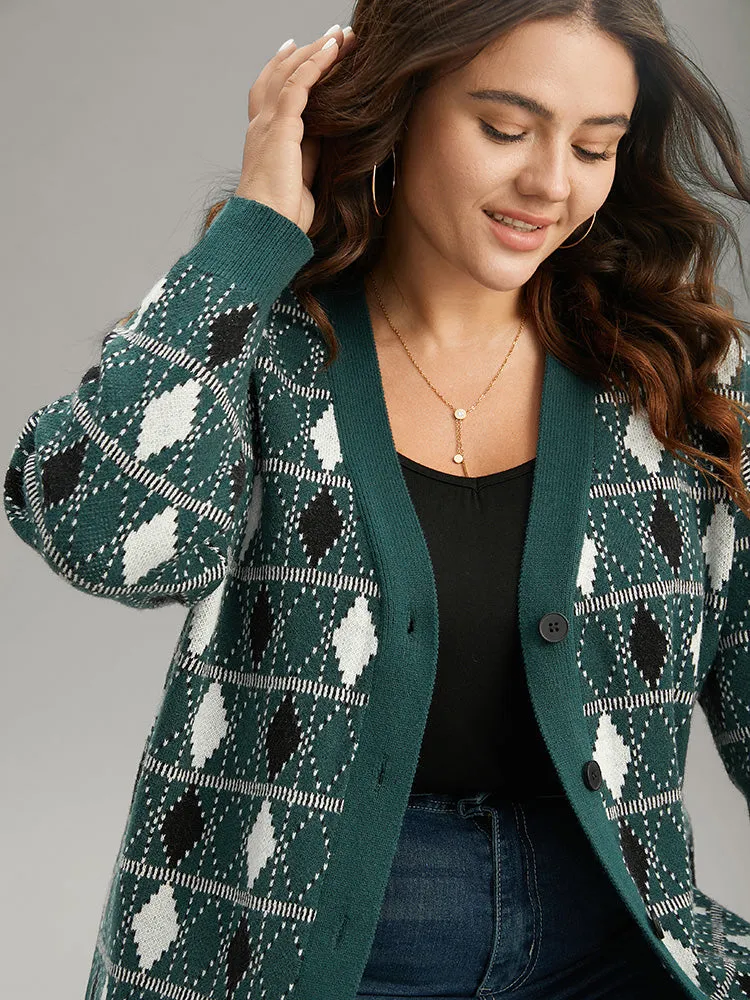 Supersoft Essentials Christmas Contrast Geometric Cardigan sold by Bloomchic product image thumbnail 5