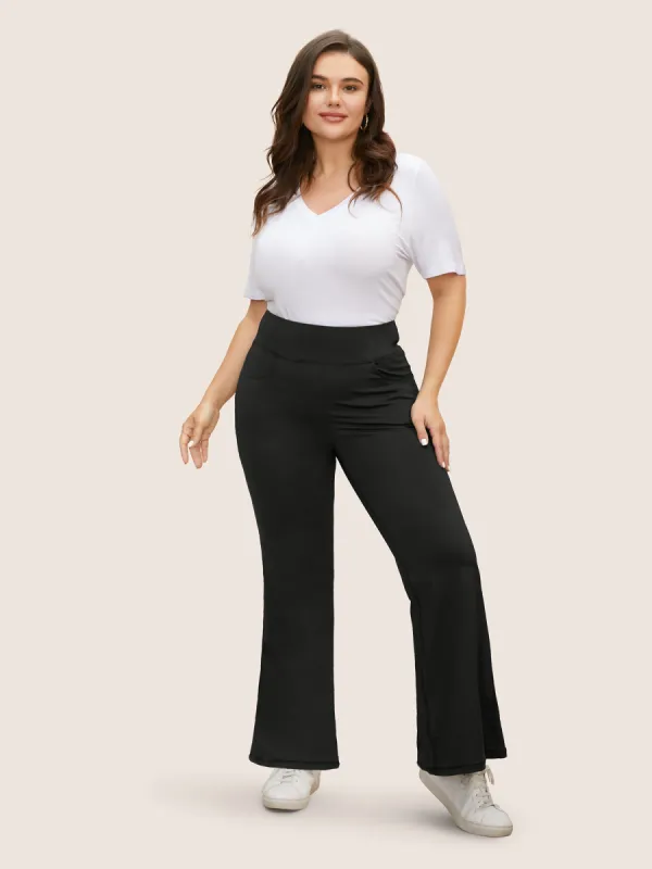 Mid Rise High Stretch Bootcut Leggings sold by Bloomchic