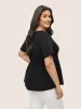 Square Neck Waist Tab Gathered Blouse sold by Bloomchic