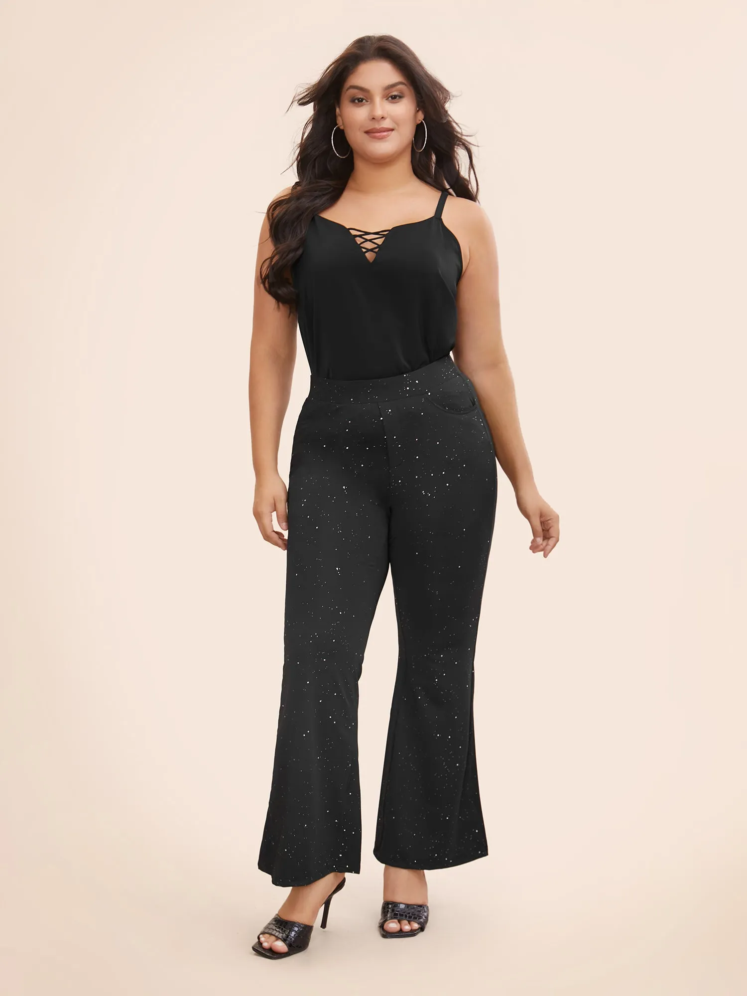 Solid Crisscross Split Hem Cami Top sold by Bloomchic product image thumbnail 3