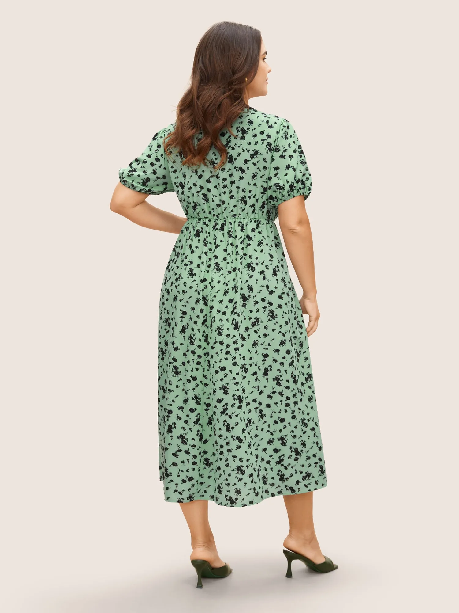 Floral A-line Midi Dress sold by Bloomchic product image thumbnail 4