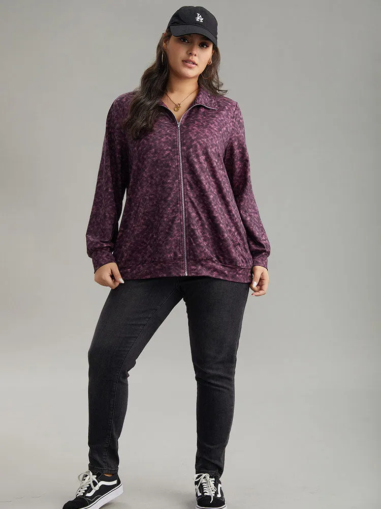 Tie Dye Zipper Fly Pocket Jacket sold by Bloomchic product image thumbnail 4