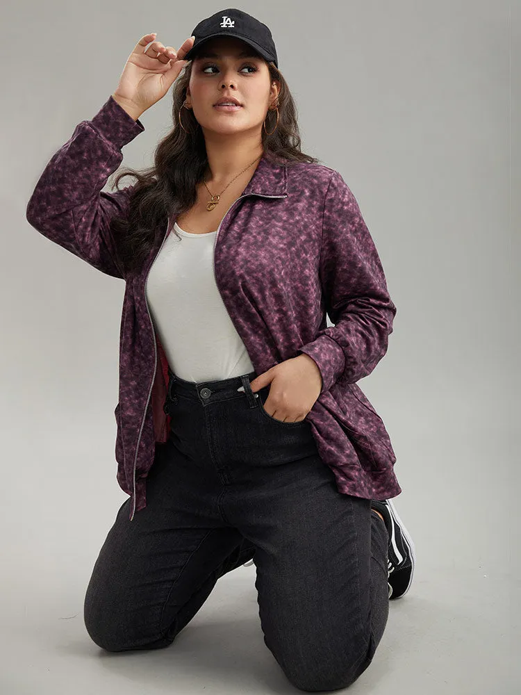 Tie Dye Zipper Fly Pocket Jacket sold by Bloomchic product image thumbnail 5