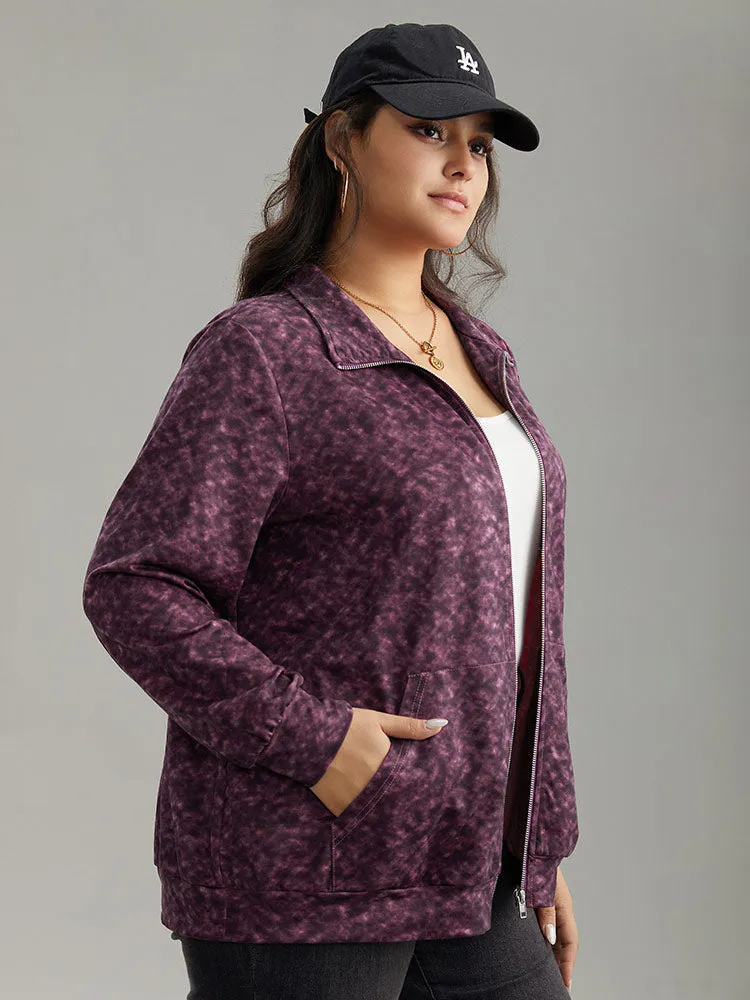 Tie Dye Zipper Fly Pocket Jacket sold by Bloomchic product image thumbnail 3