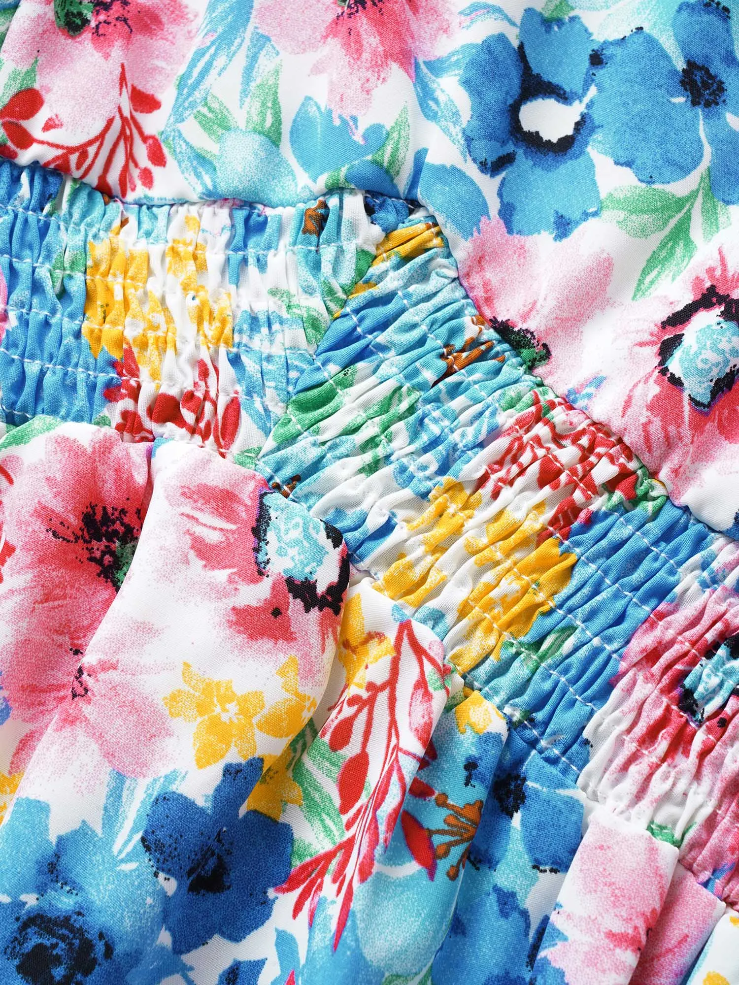 Heart Neckline Floral Ruffle Sleeve Dress sold by Bloomchic product image thumbnail 5