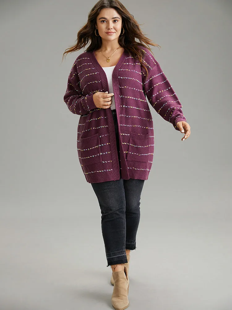Heather Rainbow Striped Open Front Cardigan sold by Bloomchic product image thumbnail 4