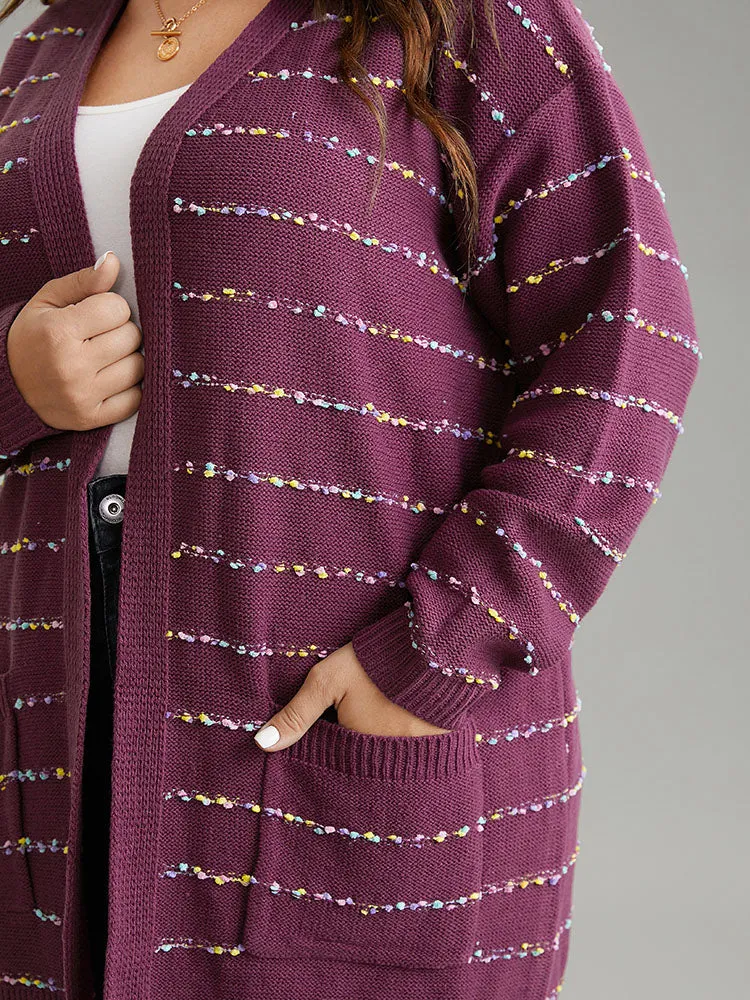 Heather Rainbow Striped Open Front Cardigan sold by Bloomchic product image thumbnail 5