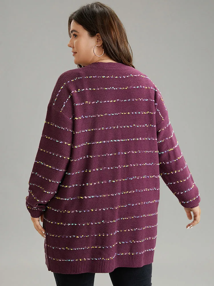 Heather Rainbow Striped Open Front Cardigan sold by Bloomchic product image thumbnail 2