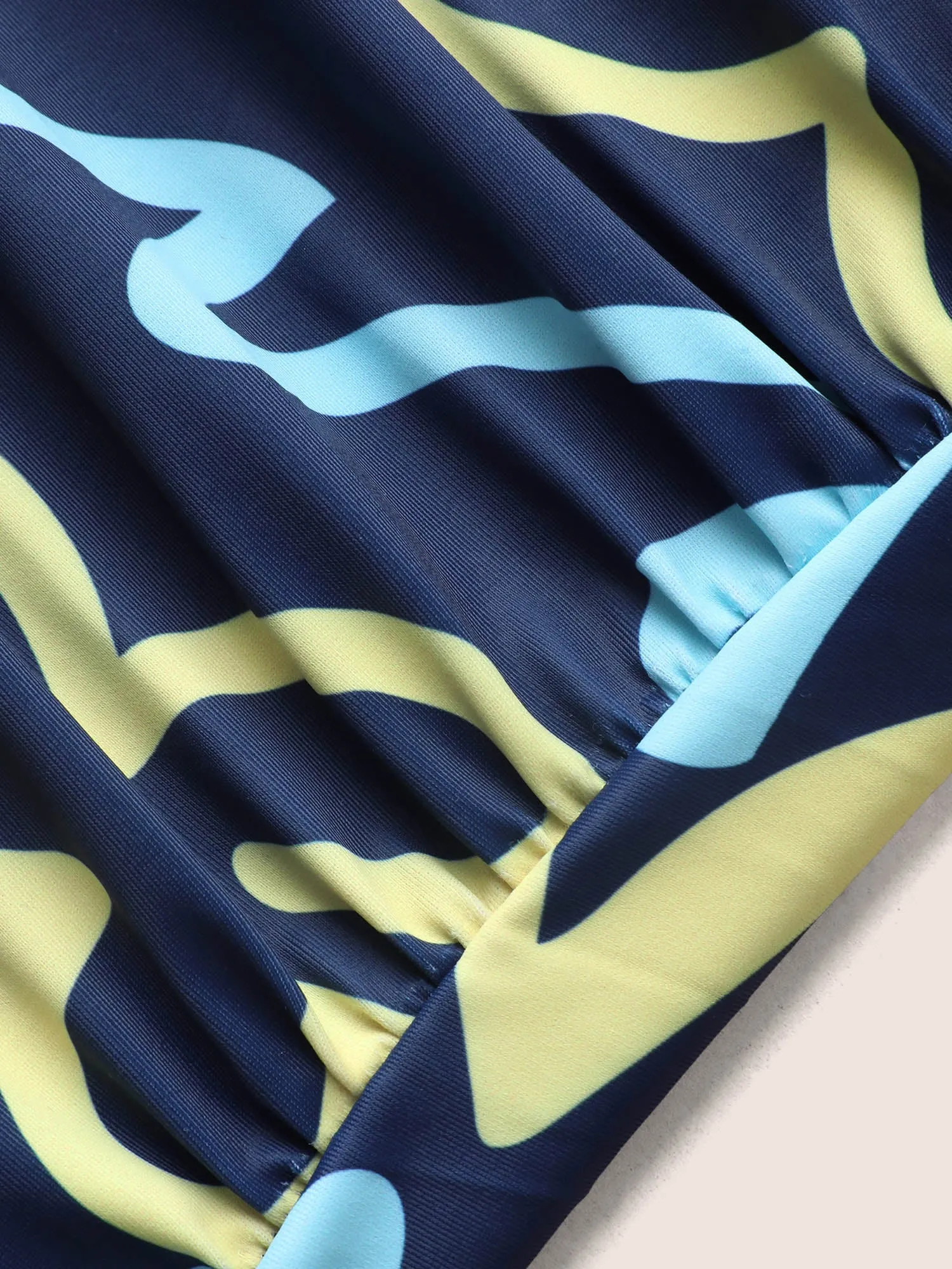 Contrast Floral Heart Neckline Twist Front One Piece Swimsuit sold by Bloomchic product image thumbnail 5