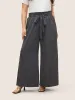 Plain Paperbag Waist Belted Wide Leg Pants sold by Bloomchic