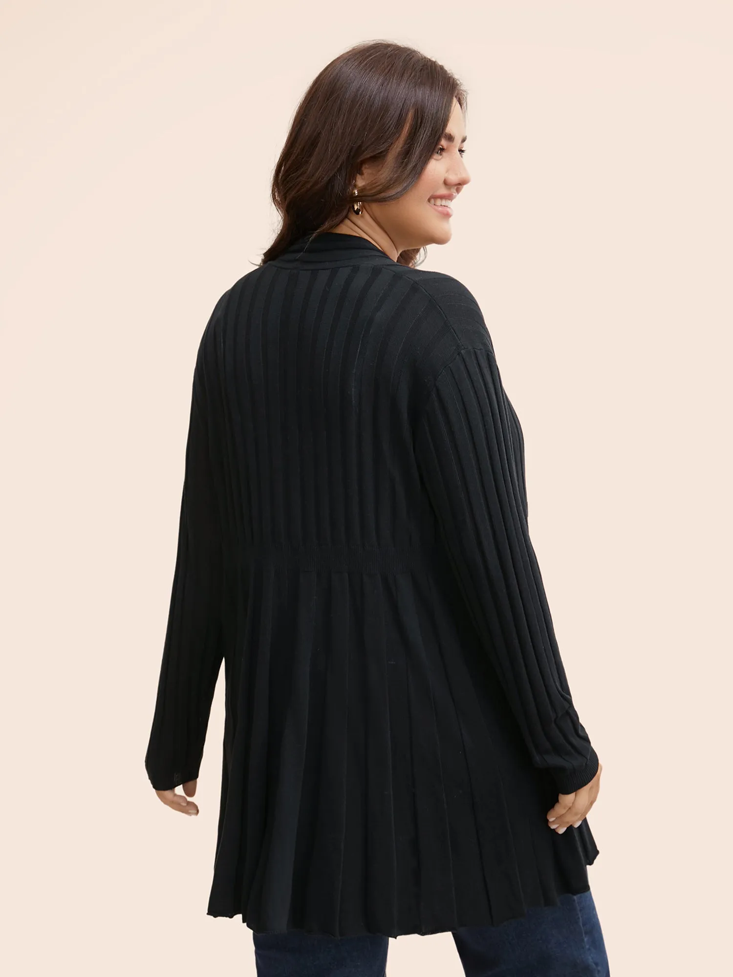 Plain Textured Kimono Collar Cardigan sold by Bloomchic product image thumbnail 2