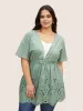 Plain Broderie Anglaise Drawstring Kimono sold by Bloomchic