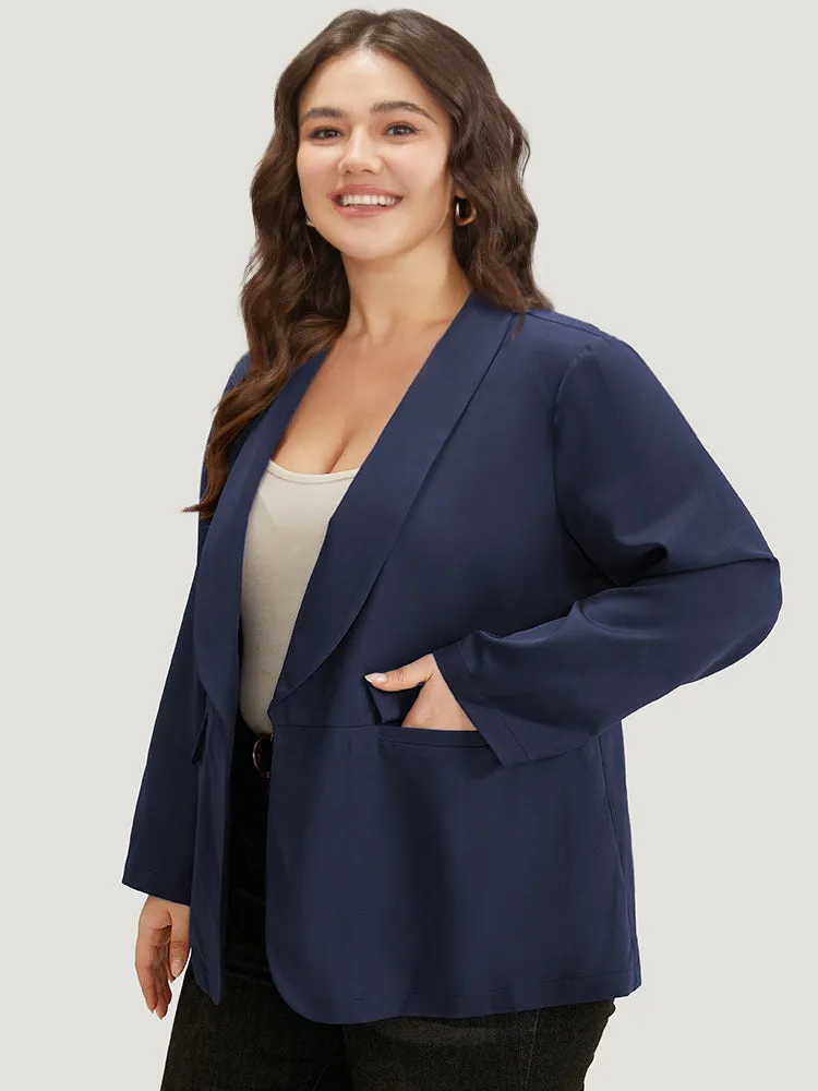 Solid Pocket Suit Collar Blazer sold by Bloomchic product image thumbnail 3