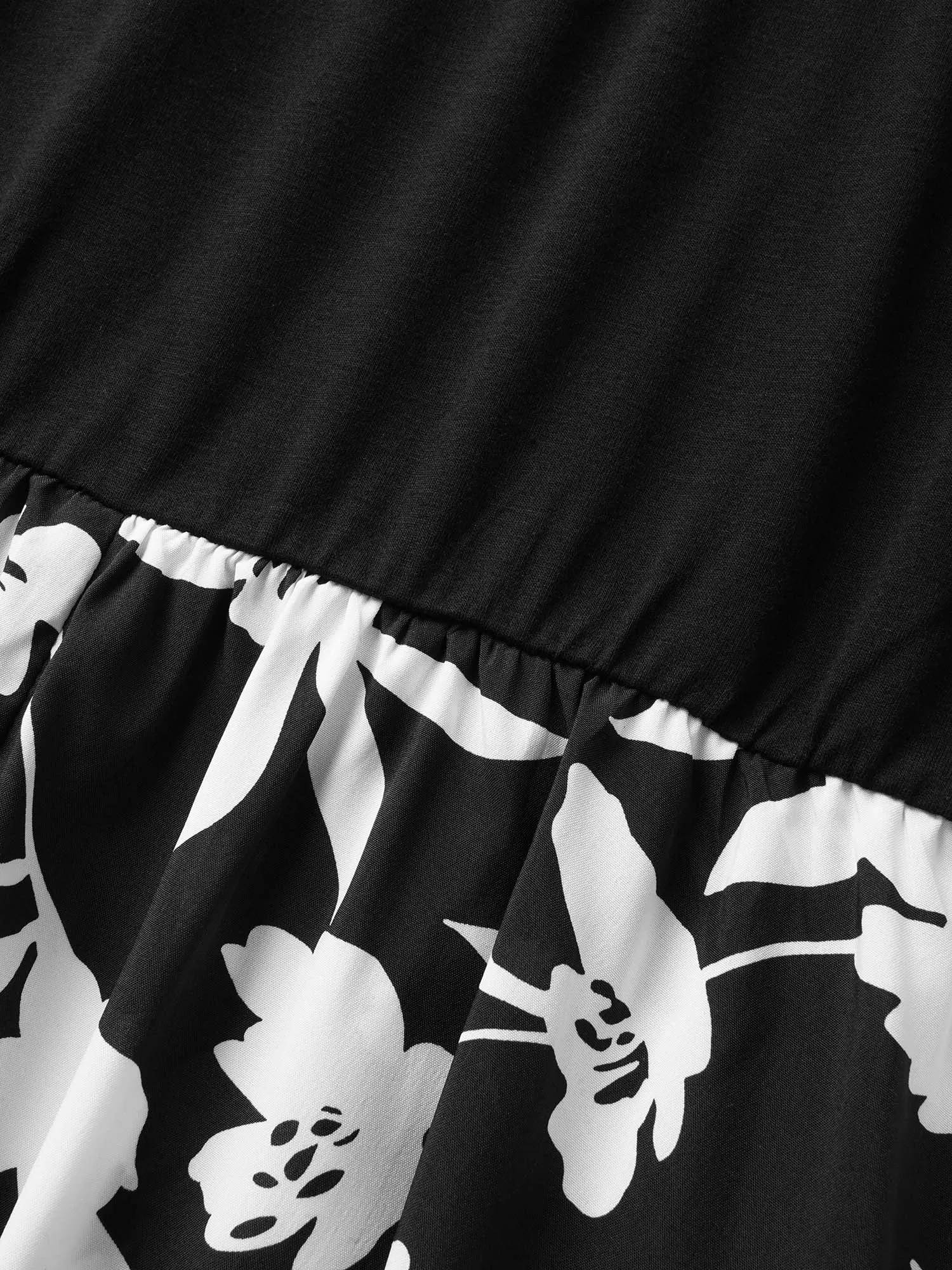 Square Neck Silhouette Floral Print Midi Dress sold by Bloomchic product image thumbnail 5