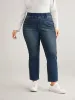 Vintage Straight Leg Elastic Waist Jeans sold by Bloomchic