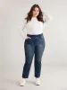 Vintage Straight Leg Elastic Waist Jeans sold by Bloomchic