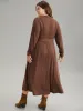 Plain Rib Knit Belted Pocket Dress sold by Bloomchic