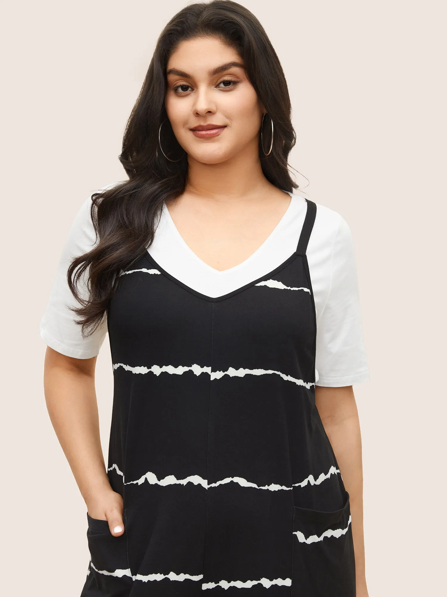 Tie Dye Patched Pocket Cami Jumpsuit sold by Bloomchic product image thumbnail 4