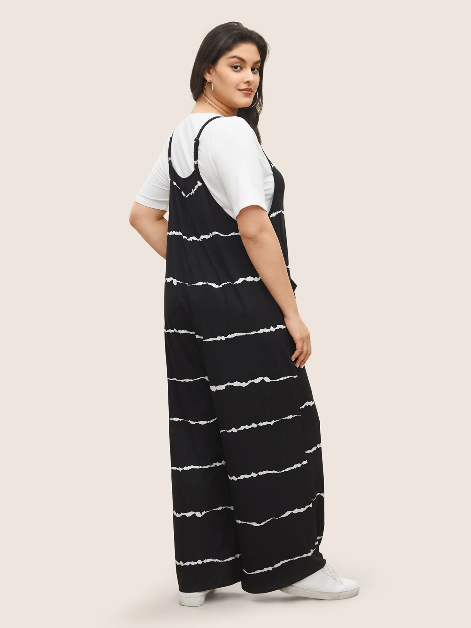 Tie Dye Patched Pocket Cami Jumpsuit sold by Bloomchic product image thumbnail 2