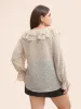 Chiffon Leopard Print Ruffle Trim Blouse sold by Bloomchic
