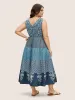 Bandana Patchwork Floral Sleeveless Dress sold by Bloomchic