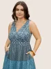 Bandana Patchwork Floral Sleeveless Dress sold by Bloomchic