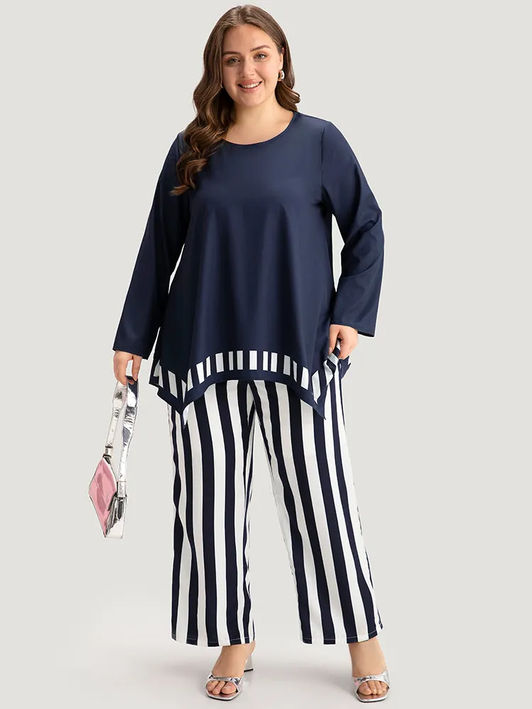 Striped Print Elastic Waist Woven Pants sold by Bloomchic product image thumbnail 5