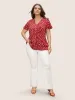 Ditsy Floral Pleated Button Detail Tiered Ruffles Blouse sold by Bloomchic