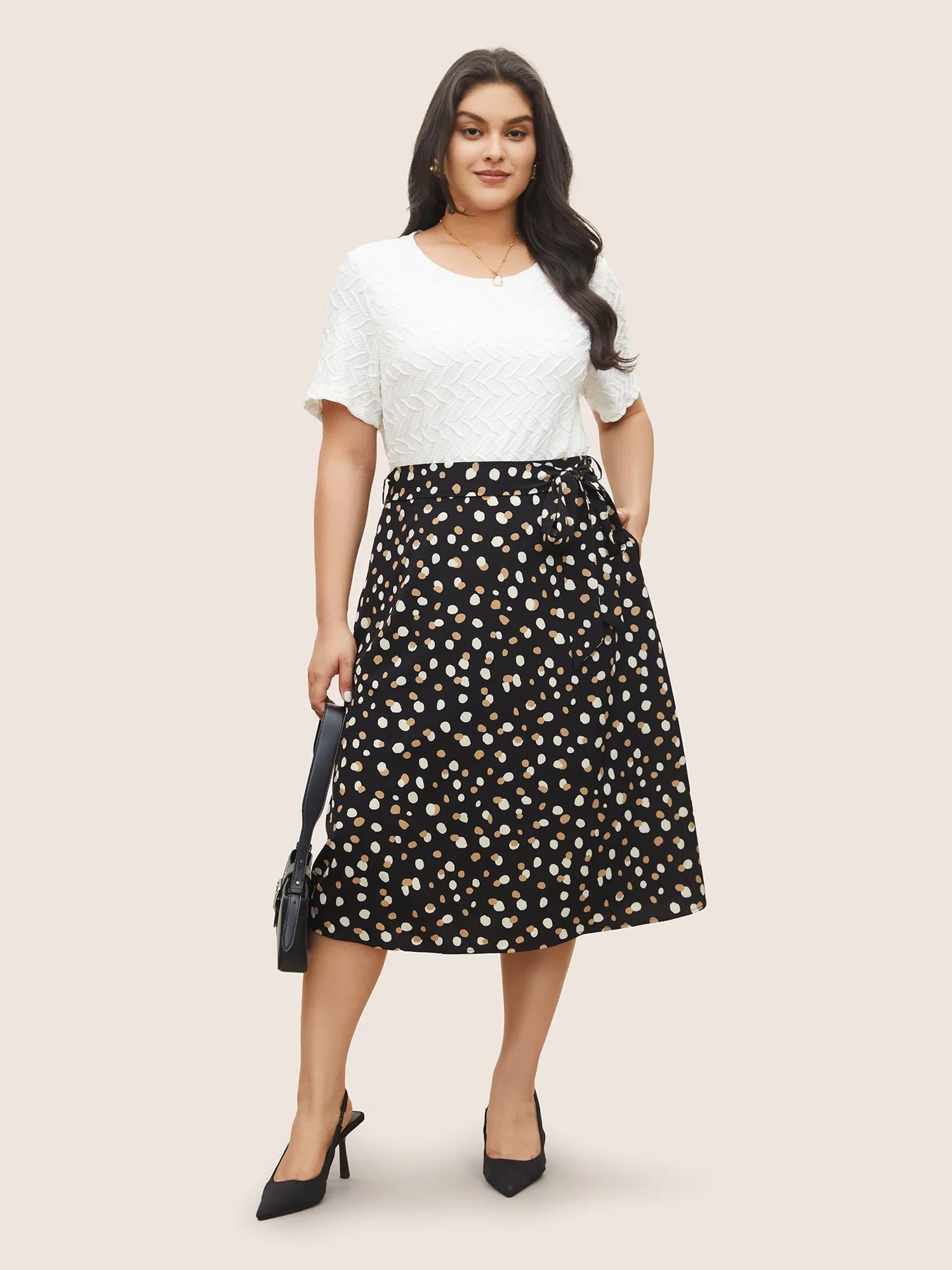 Allover Print Belted Pocket Skirt sold by Bloomchic product image thumbnail 2