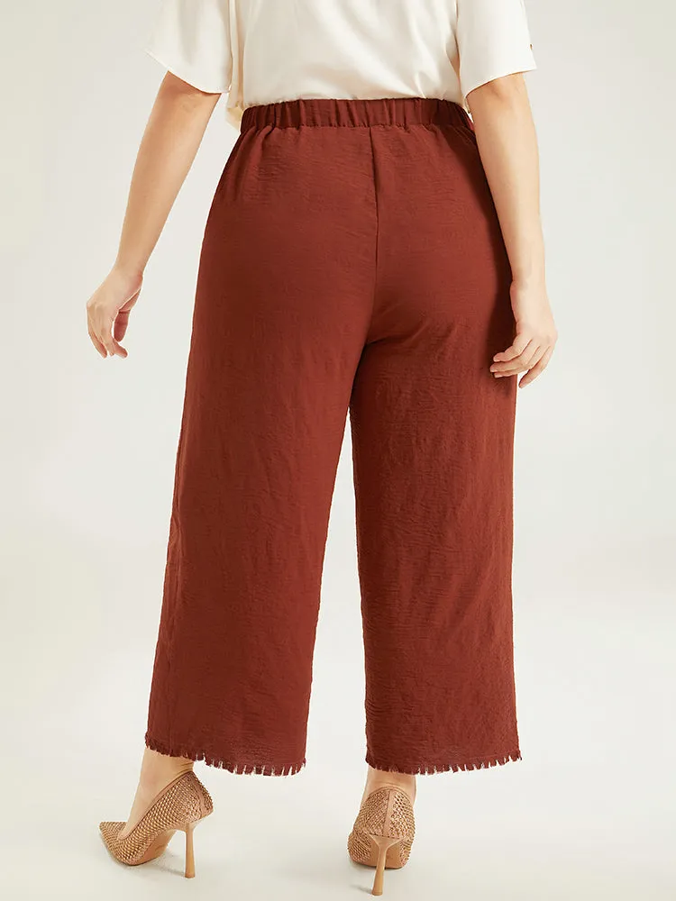 Plain Frayed Hem Pocket Bowknot Pants sold by Bloomchic product image thumbnail 4