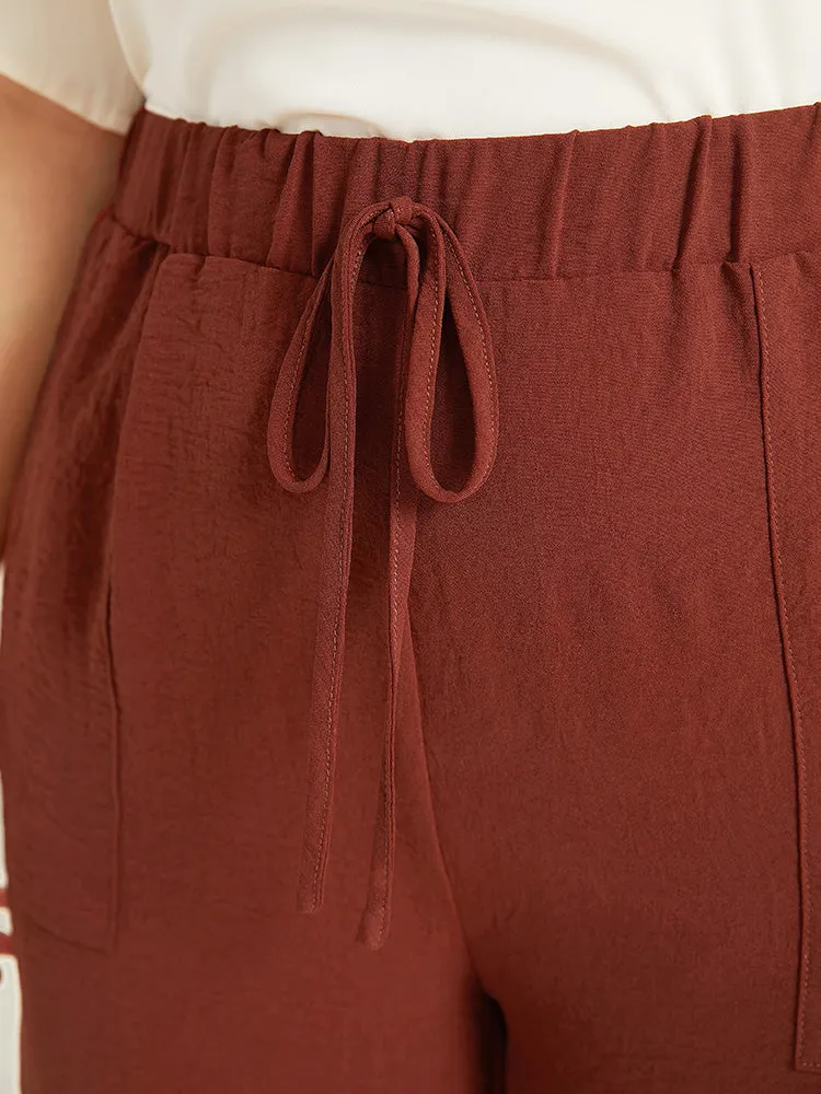 Plain Frayed Hem Pocket Bowknot Pants sold by Bloomchic product image thumbnail 5