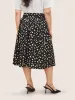 Allover Print Belted Pocket Skirt sold by Bloomchic