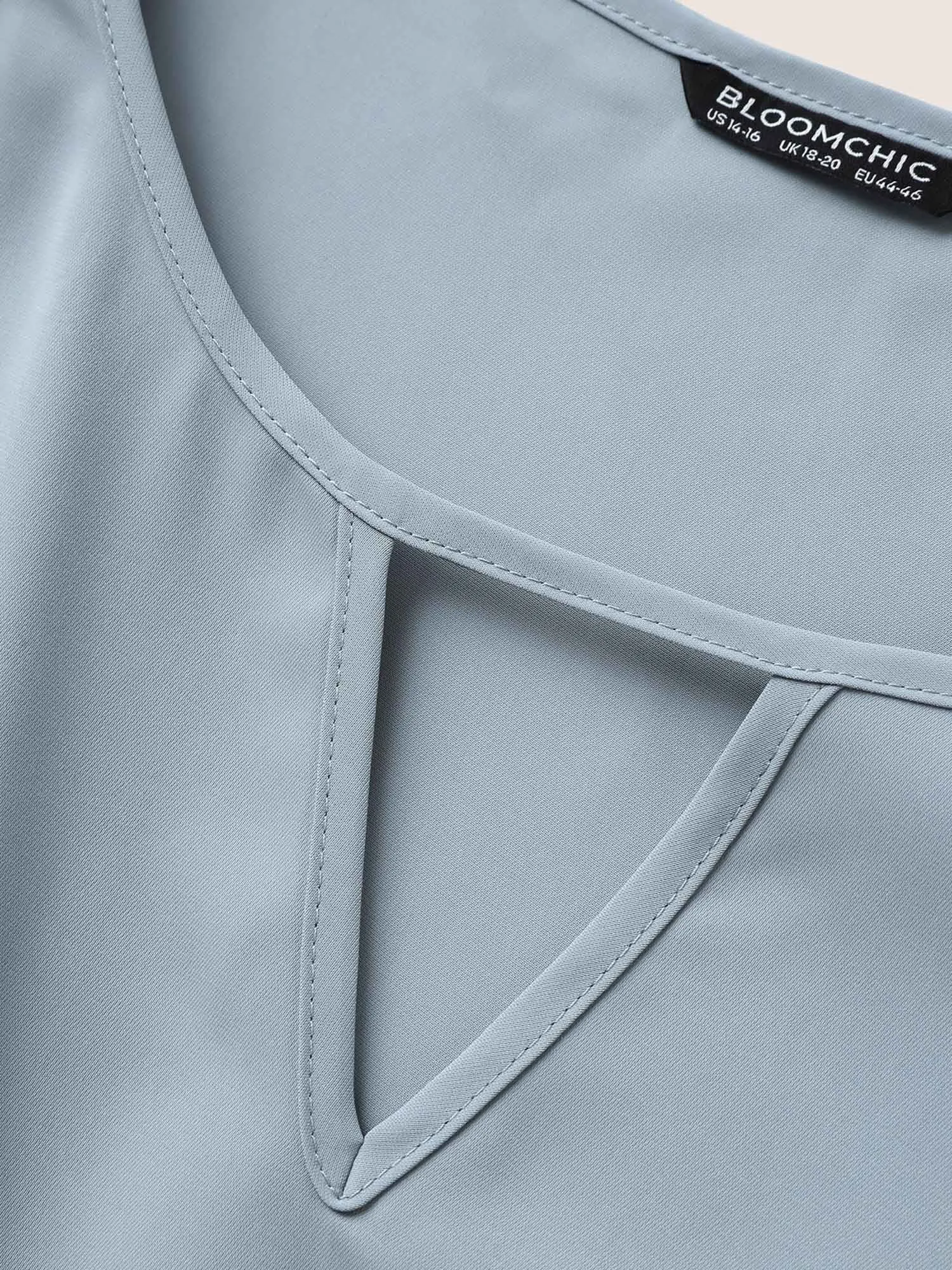 Round Neck Chiffon Patchwork Cut Out Blouse sold by Bloomchic product image thumbnail 5