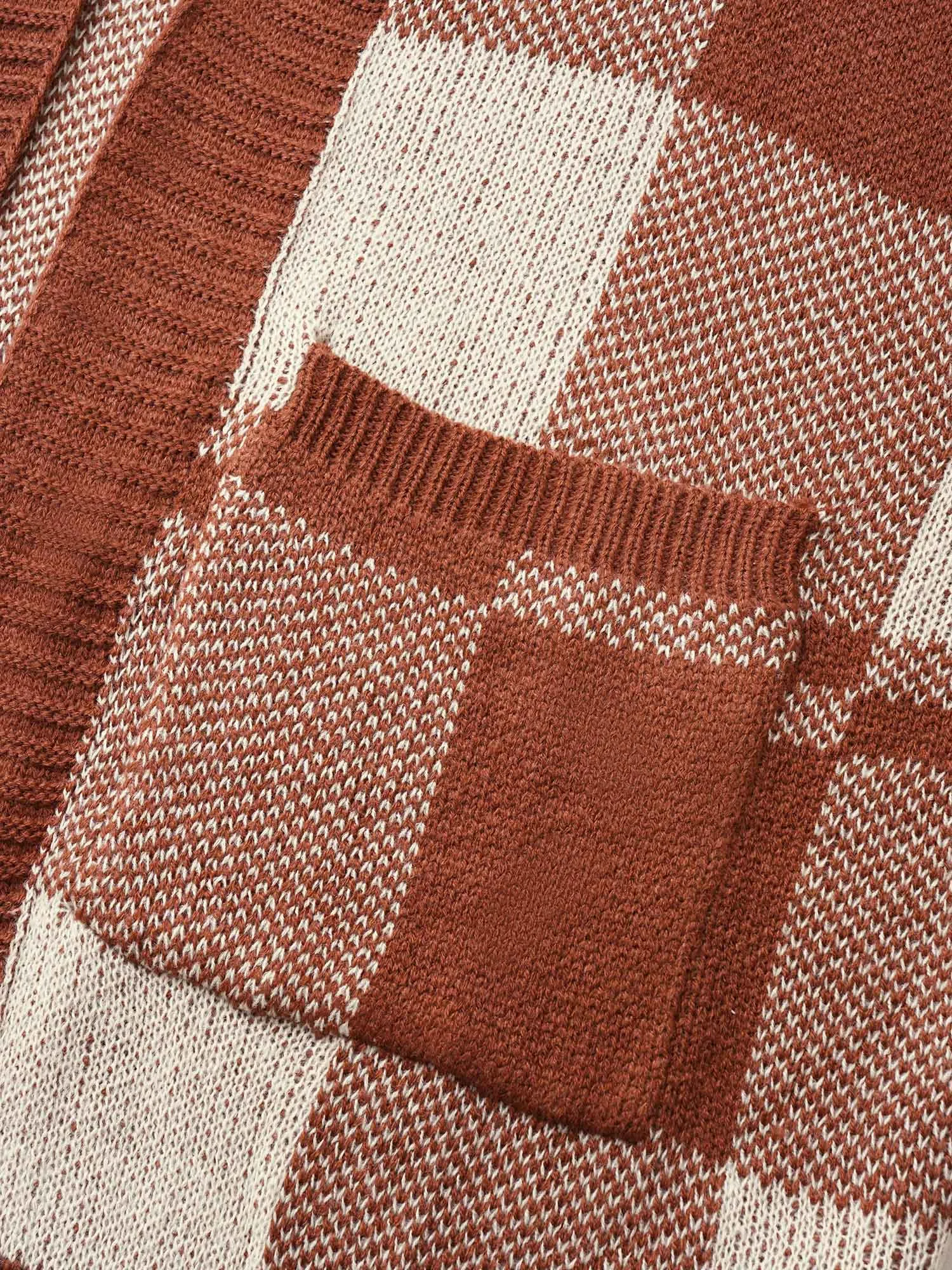 Contrast Colorblock Pocket Open Front Cardigan sold by Bloomchic product image thumbnail 5